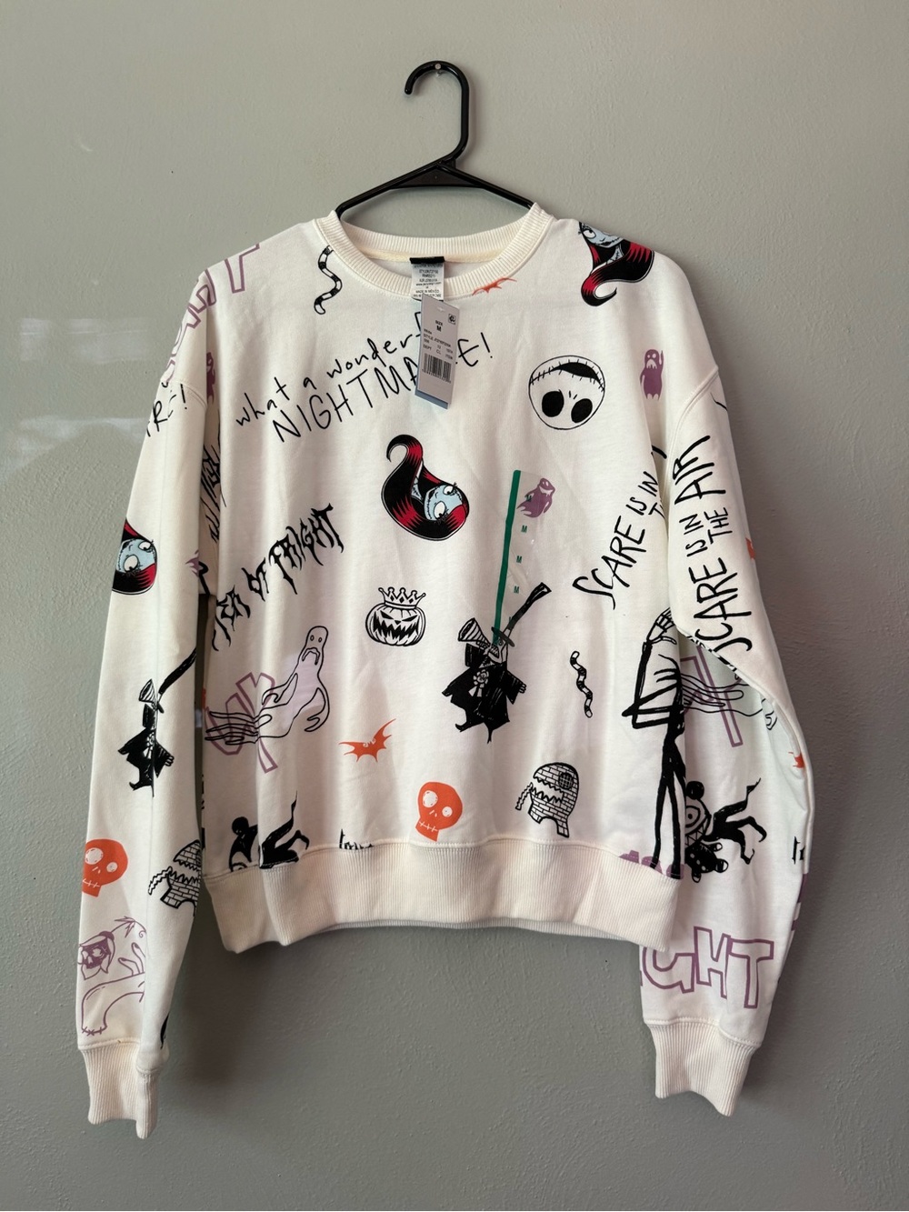 Disney Cream Halloween Graphic Crewneck Sweatshirt